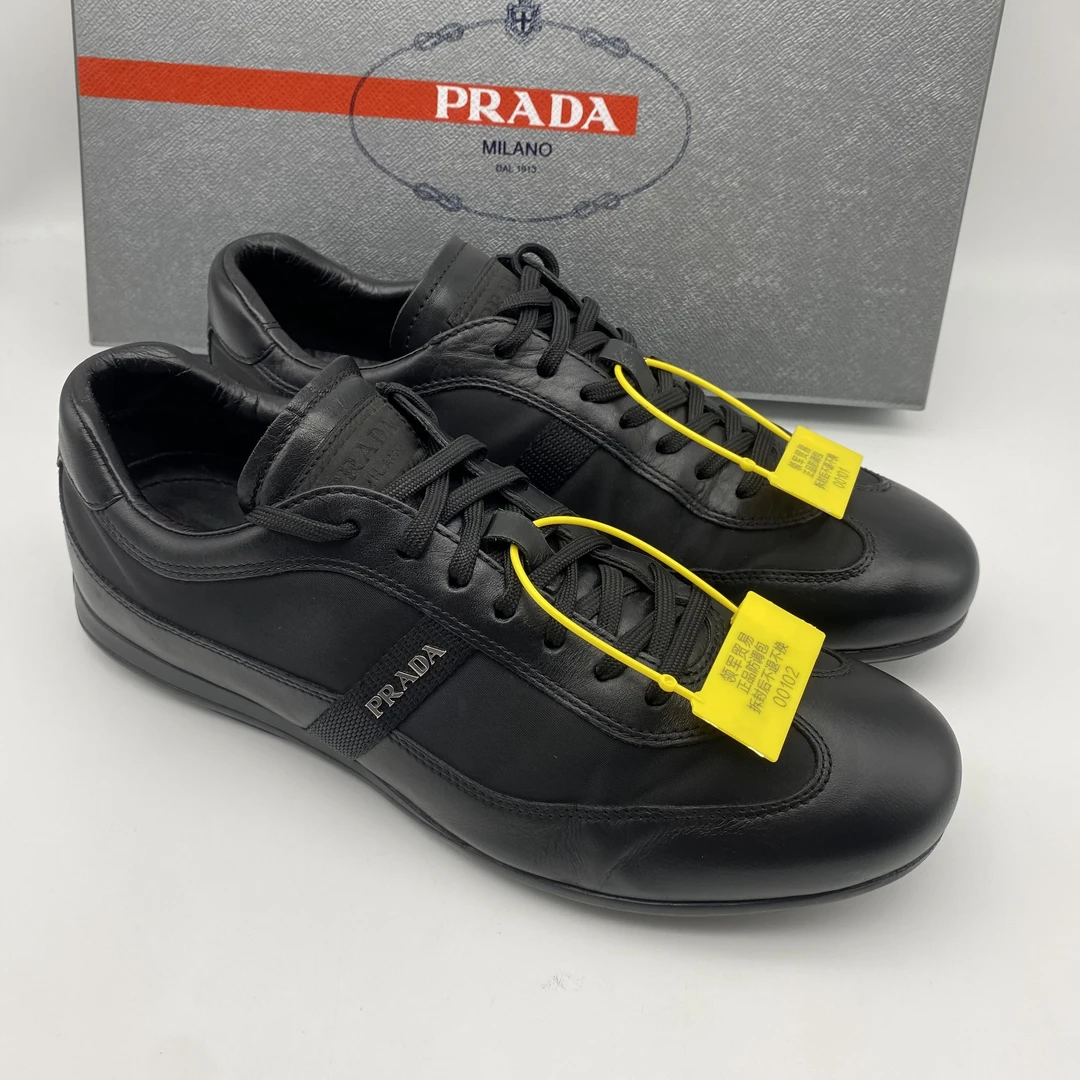 Prada/普拉达二手黑色拼接舒适休闲鞋/成色自定义40码