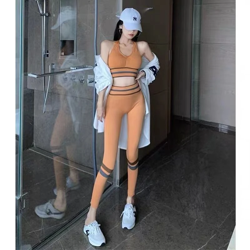 休闲运动服套装女装2024时尚炸街减龄健身房跑步瑜伽服两件套