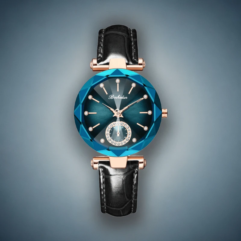 【官方正版】BDS海洋星轻奢时尚百搭独立秒针防水手表女士腕表8136