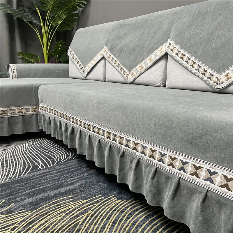 【雪尼尔新款】四季通用防滑沙发垫中式简约现代沙发罩垫子坐垫靠背