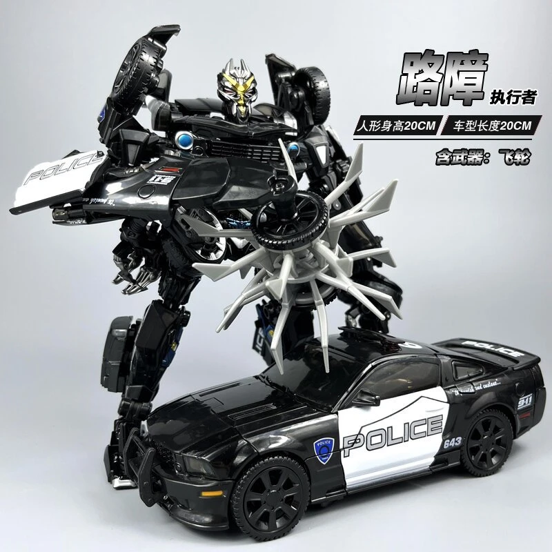 电影版 XP15路霸变形玩具MPM05部分合金版路障警车变形机器人模型