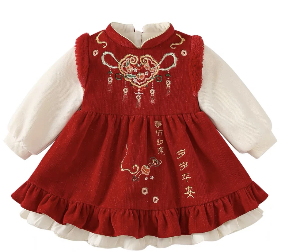 [直播过款链接]2024婴幼儿秋冬洛丽塔裙子拜年服