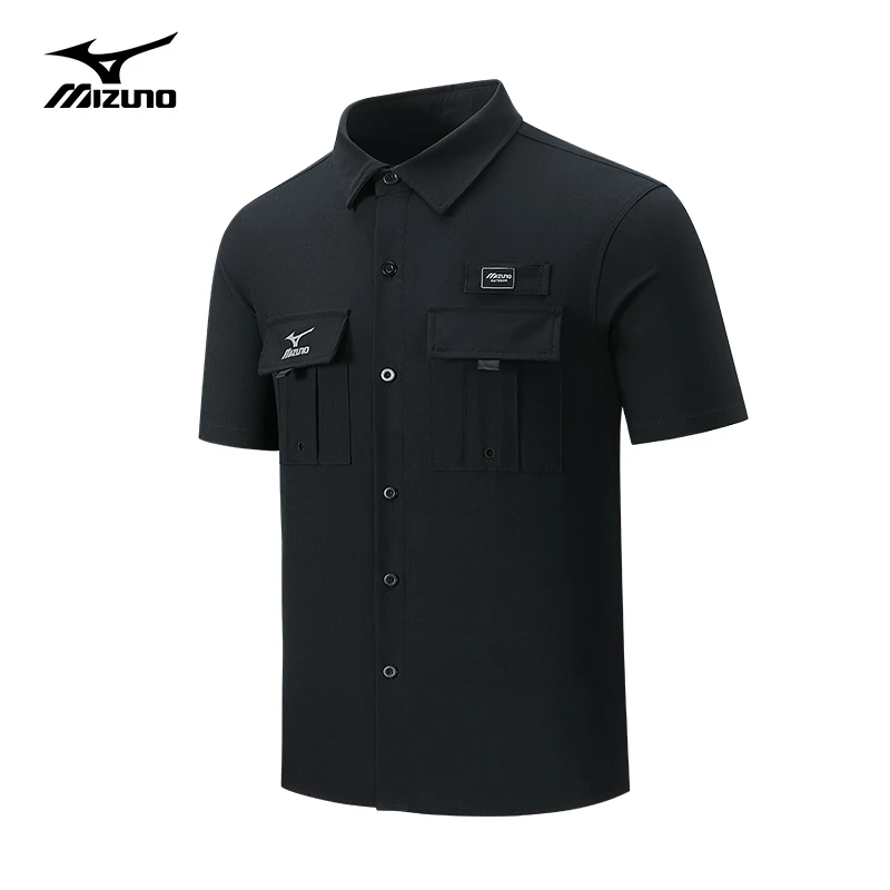 Mizuno/美津浓户外休闲钓鱼短袖衬衫男夏季新款轻薄上衣A2CA4112