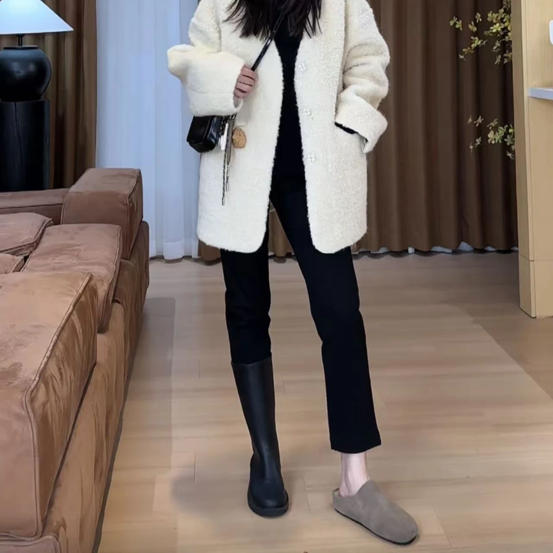 飞芊娅2024年秋冬新款九分直筒烟管裤女款梨形身材修身显瘦休闲裤