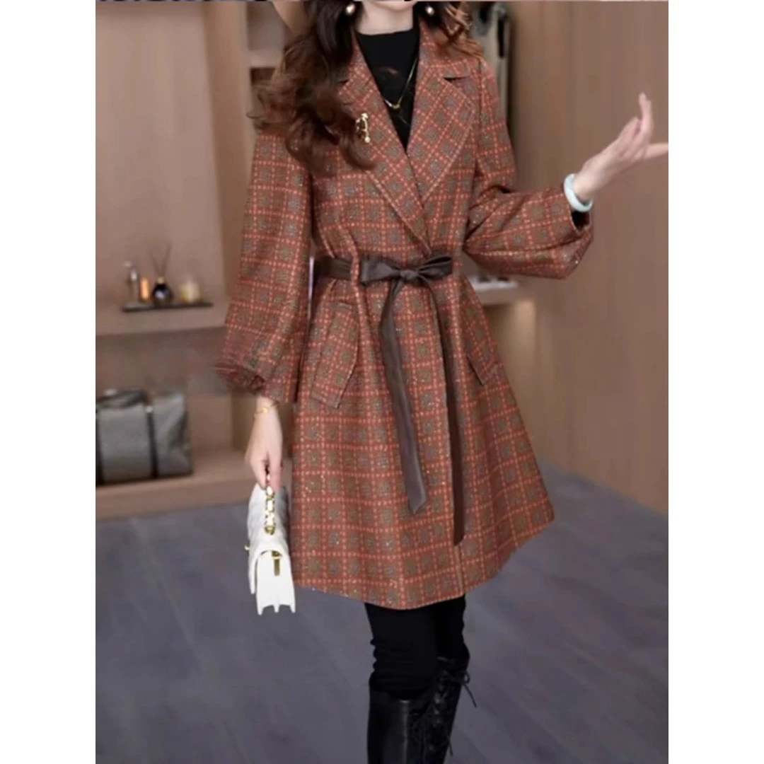 杭州意法风衣外套女士春秋2024新款小个子高级感中长款大衣5460