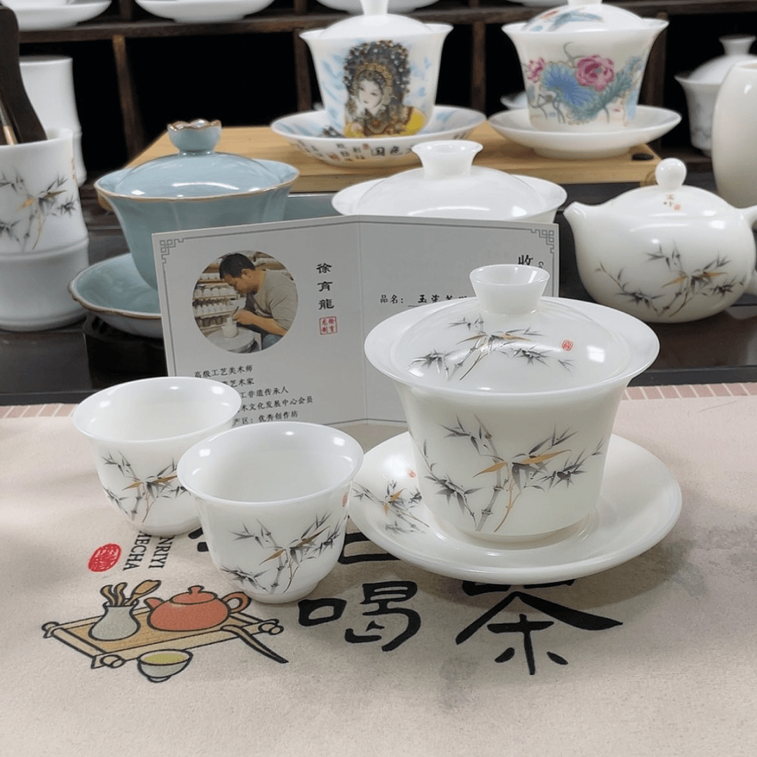 【闪购商品】徐育龙高冰自生釉富竹人生140马蹄送客杯