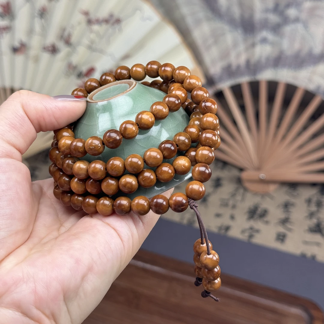 库克老料高密圆珠念珠男女文玩盘玩项链配饰挂饰情侣