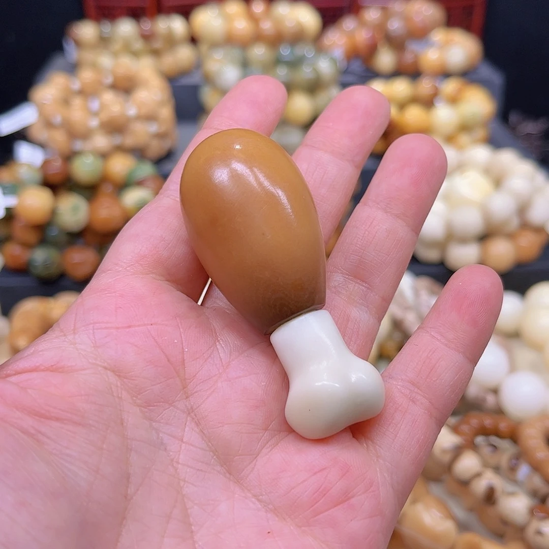 白玉菩提手串鸡腿瑕 10-31-298