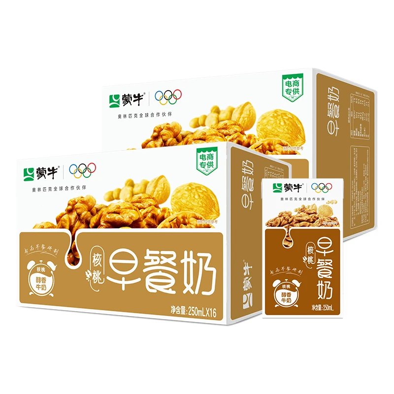 【蒙牛】早餐奶核桃味250ml×16包×2箱