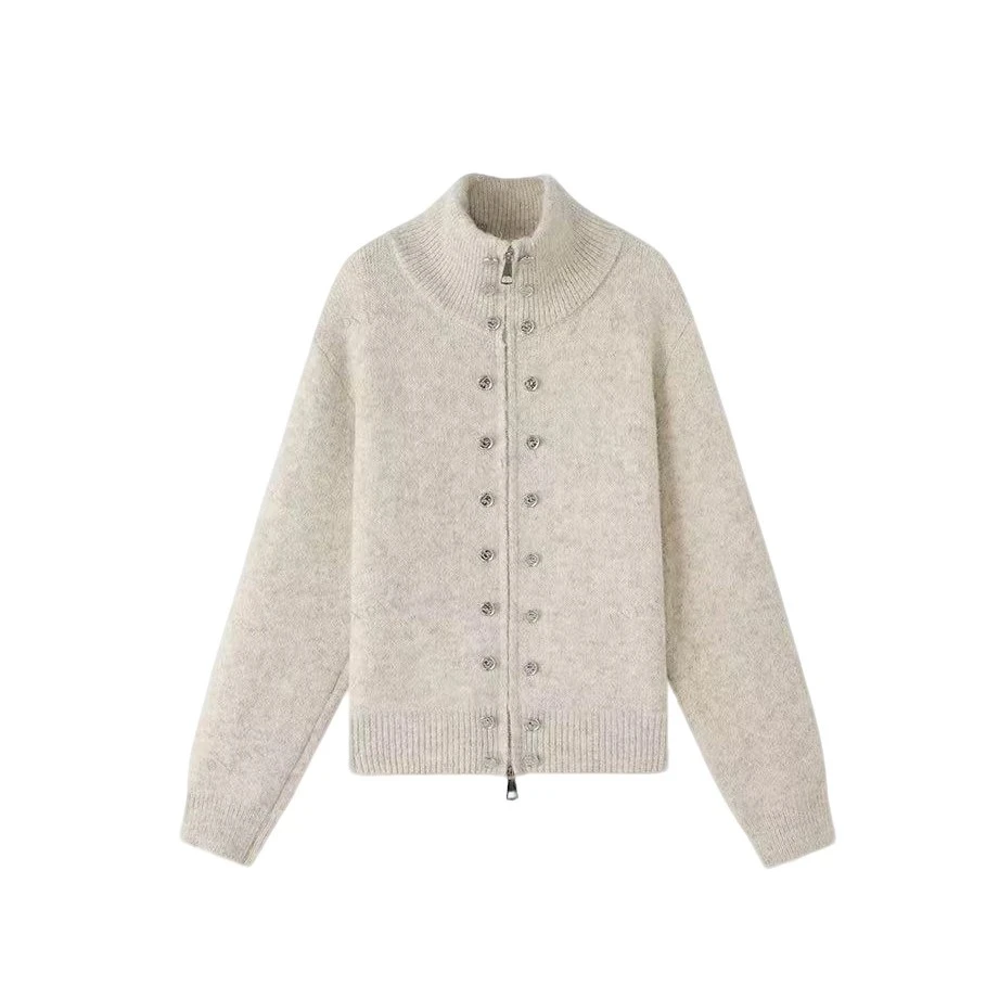 【范有名】秋冬新款拉链针织毛衣上衣时尚百搭2024加厚款