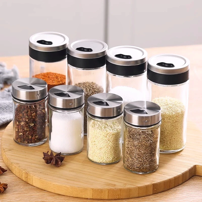 玻璃撒料瓶烧烤辣椒胡椒粉调味罐厨房调料罐子家用味精盐罐调料盒