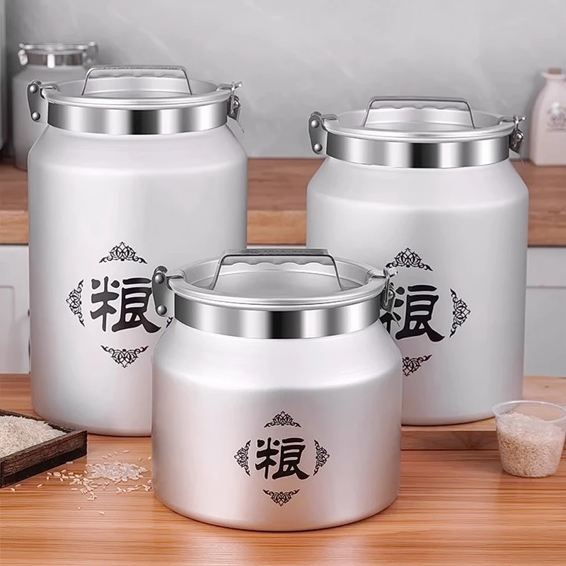 不锈钢米桶304加厚家用真空密封桶食品级高端高级防虫防潮储粮桶