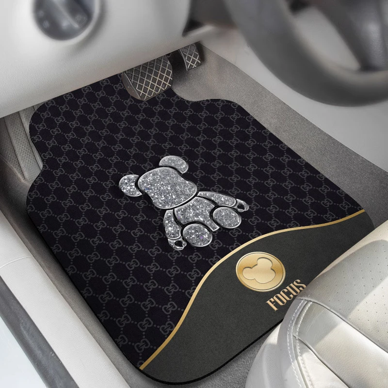 汽车脚垫通用卡通可爱地毯垫子硅藻泥车内防脏易清洗防滑简约车垫