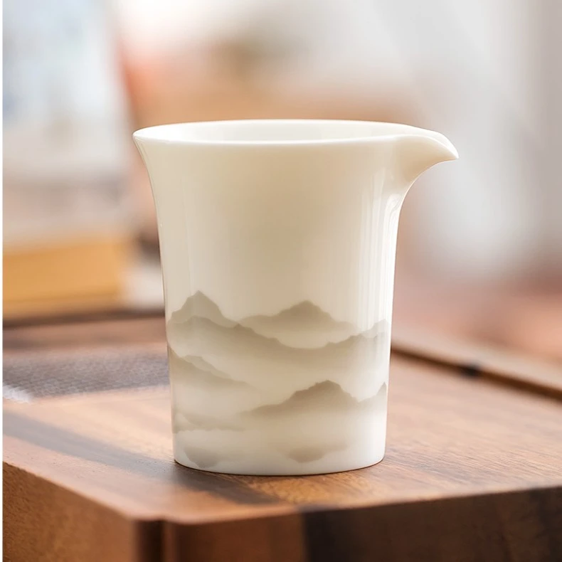 一品仟堂 万里江山公道杯大号陶瓷家用办公室功夫泡茶分茶器茶海
