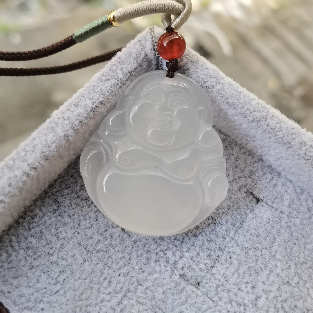 玛瑙蜜蜡玉髓佛公吊坠H2687女士玉佛