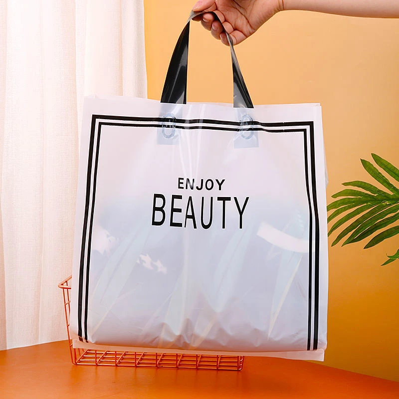 新款高档加厚服装店手提袋子时尚男女塑料袋购物袋定制logo