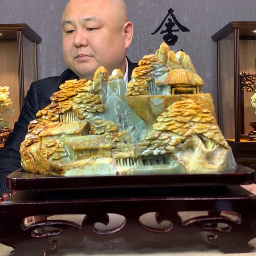 【闪购商品】蛇纹石玉摆件未镶嵌你****X