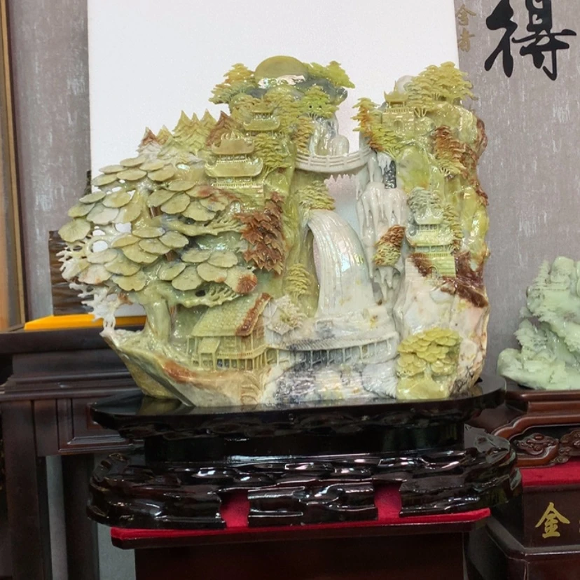 【闪购商品】蛇纹石玉摆件未镶嵌嗯*
