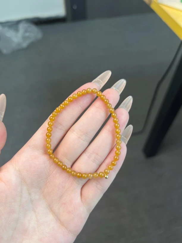 和田玉糖单圈手串