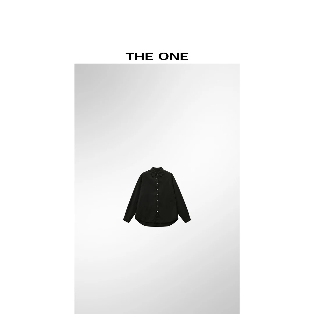 【AZE JIA】纯色百搭衬衫新款极简百搭休闲衬衣 QDD40830C2