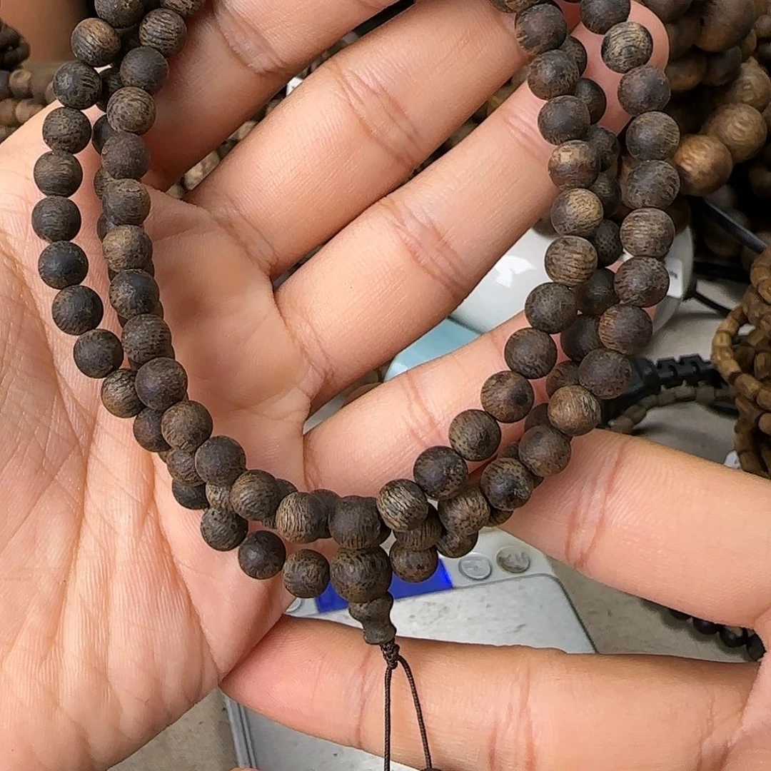 沉香手串沉水圆珠白奇多圈卡6.5-22克多样性发一条