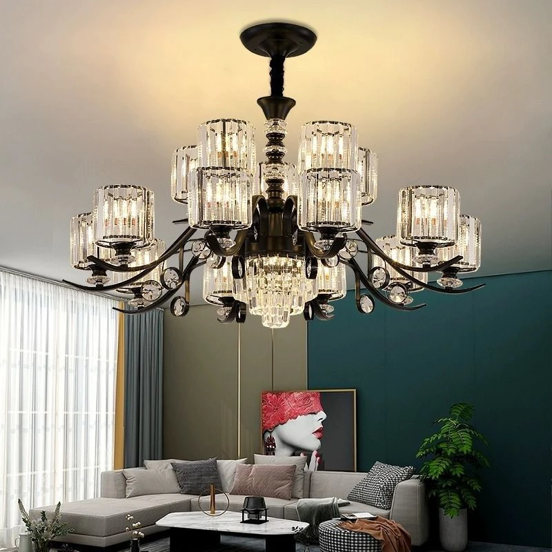 欧式水晶吊灯客厅吊灯大气轻奢现代简约卧室餐厅大厅灯具简约吊灯