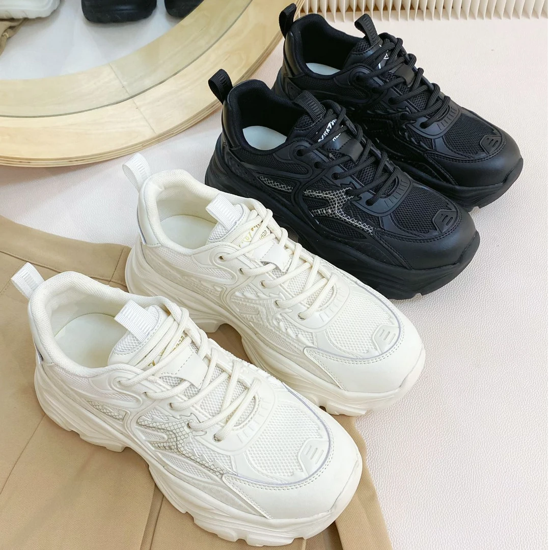 KAISER/凯撒秋季新款ins时尚百搭厚底老爹鞋女网红高帮气质休闲鞋