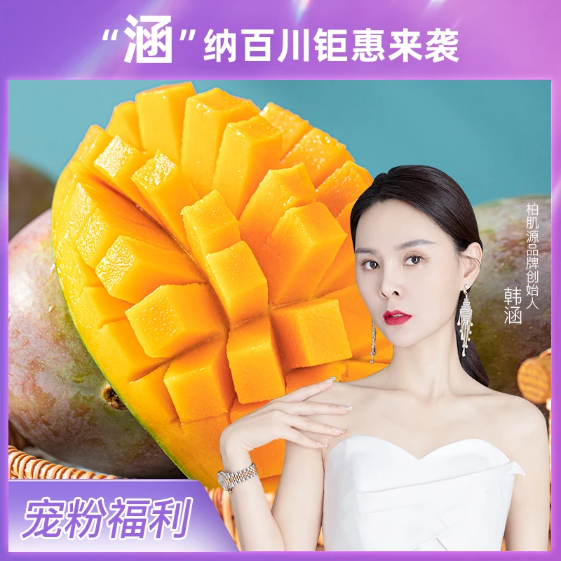 【韩涵专属】四川攀枝花凯特芒芒果香甜皮薄肉厚3斤5斤饱满多汁