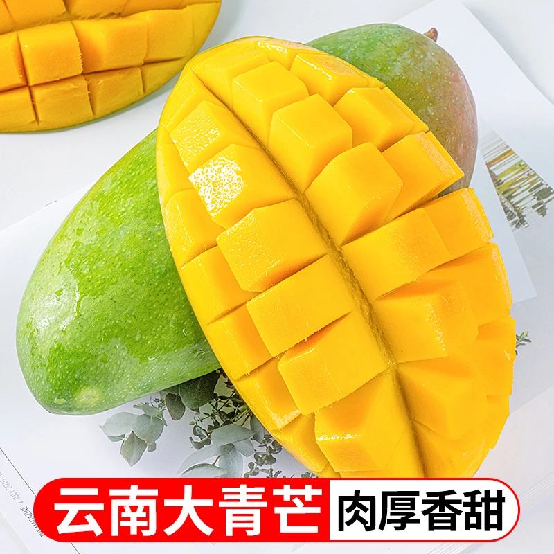 云南大青芒热带新鲜水果香甜多汁大芒果5斤8斤细腻饱满催熟食用