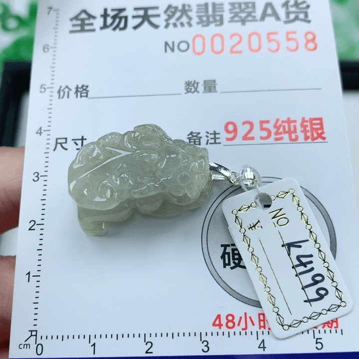 翡翠颈饰银S925镶嵌翡翠