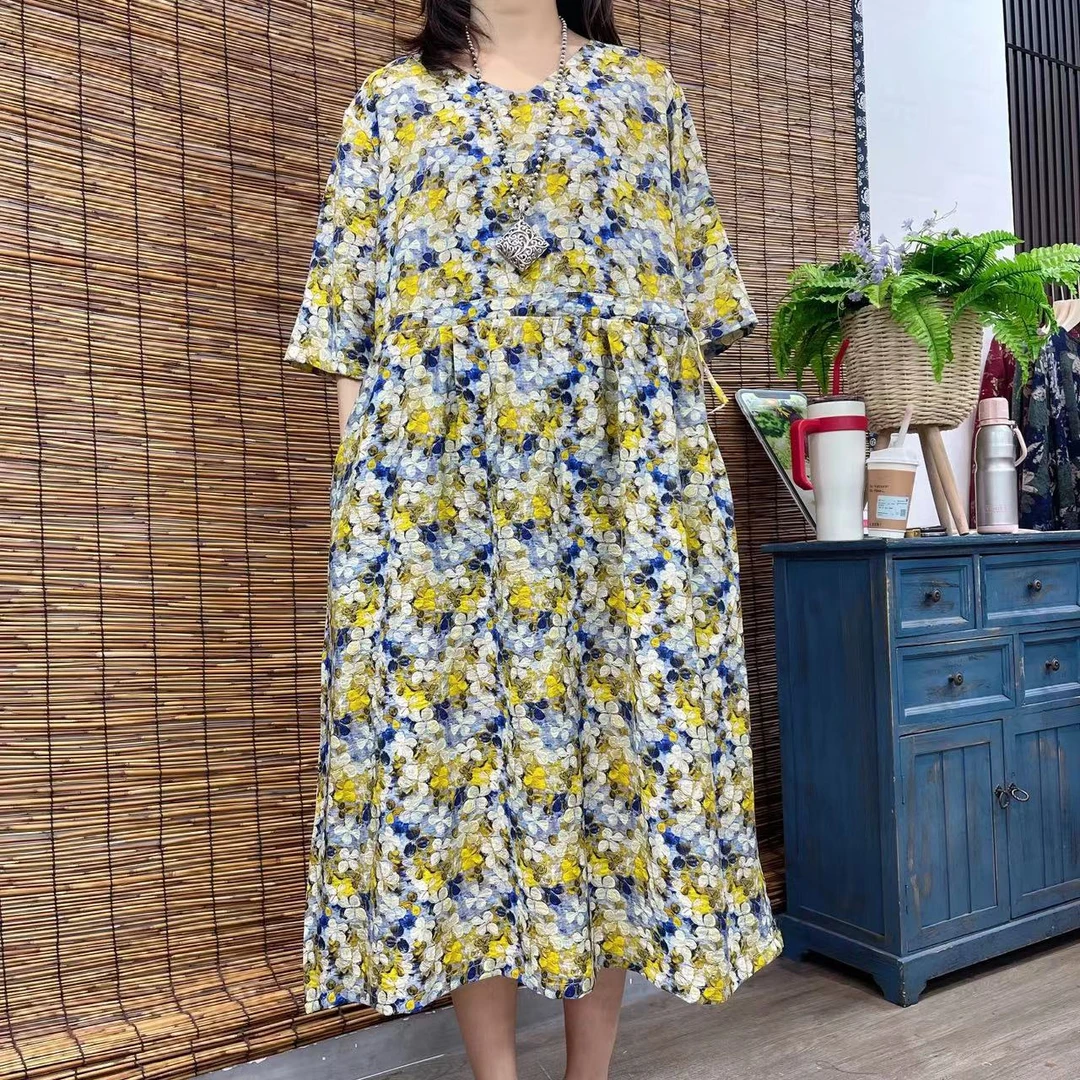 9878新款夏季洋气优雅气质减龄显瘦连衣裙
