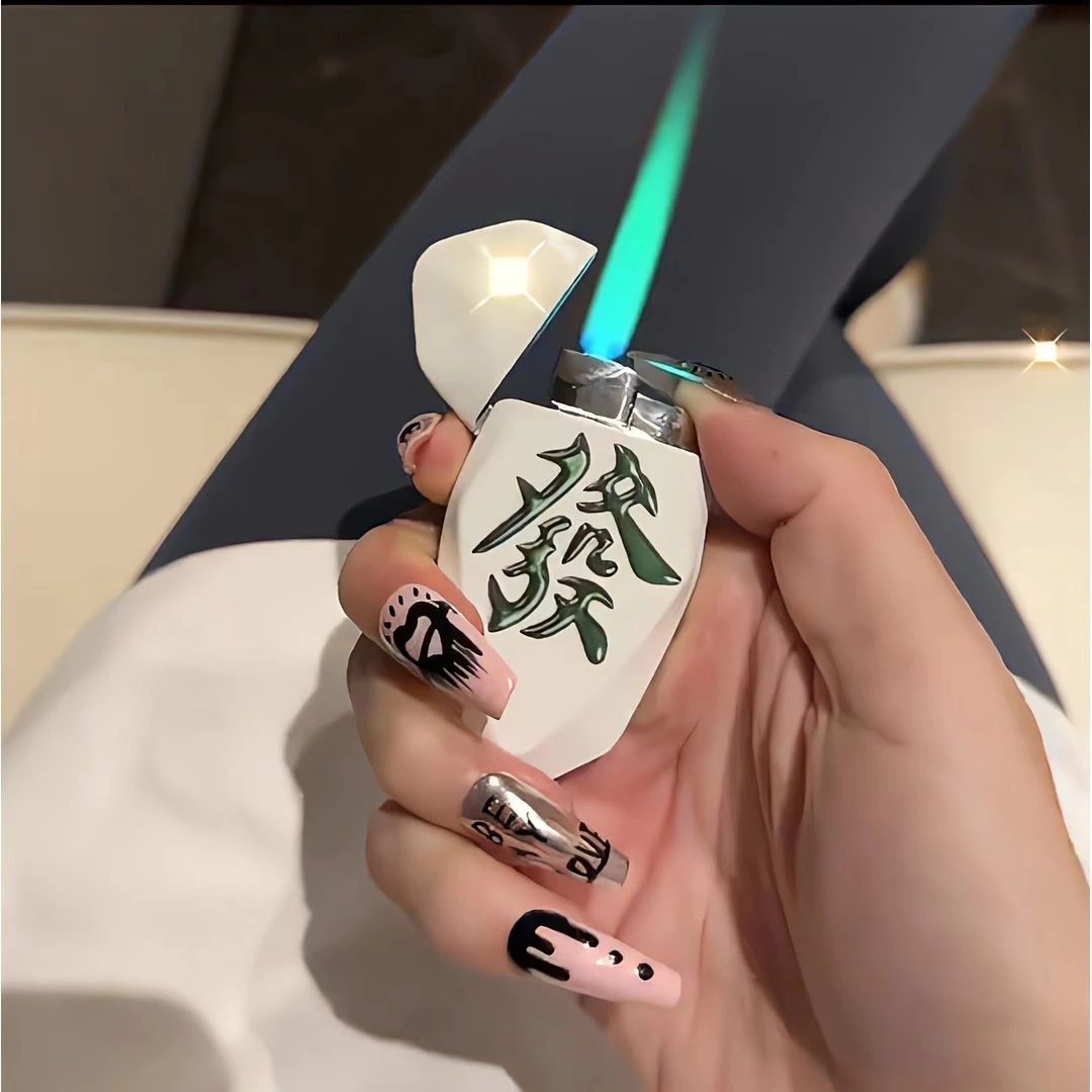 创意发财夜光麻将打火机防风麻将打火机金属个性炫酷送男友闺蜜礼