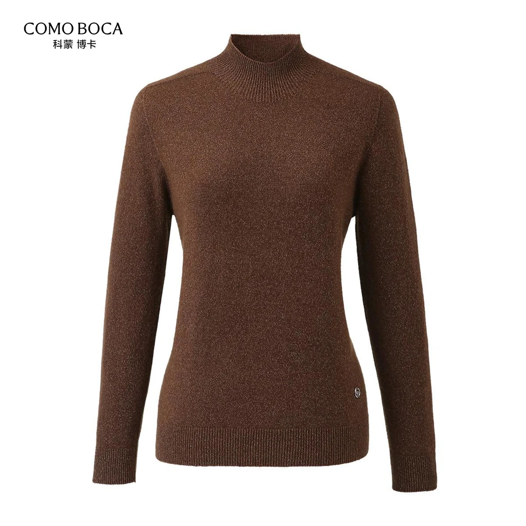 COMOBOCA/科蒙·博卡秋冬羊毛衫含桑蚕丝半高领毛衣女KSSTXMF903