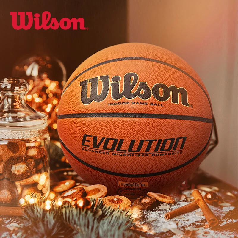 Wilson/威尔胜新款吸湿PU室内高弹力专业比赛篮球Evolution蓝球
