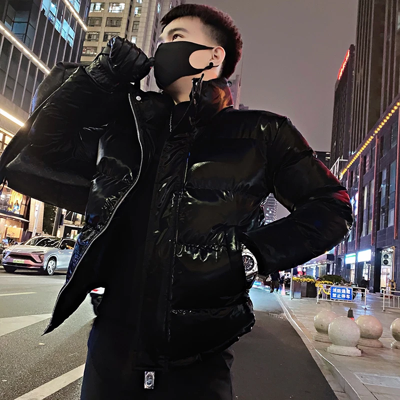棉服男款冬季加厚修身外套潮牌美式复古棉袄高街vibe痞帅机车棉衣