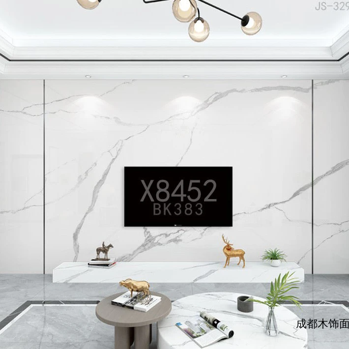 定制打印背景画护墙板效果碳晶板实心大板安装快颜色四川成都德阳