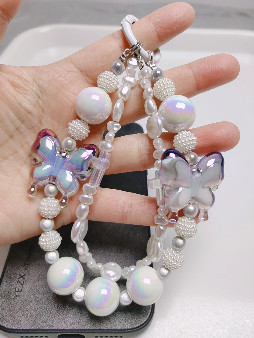 手机链珠珠链钥匙扣包包挂饰成品发货手工制作