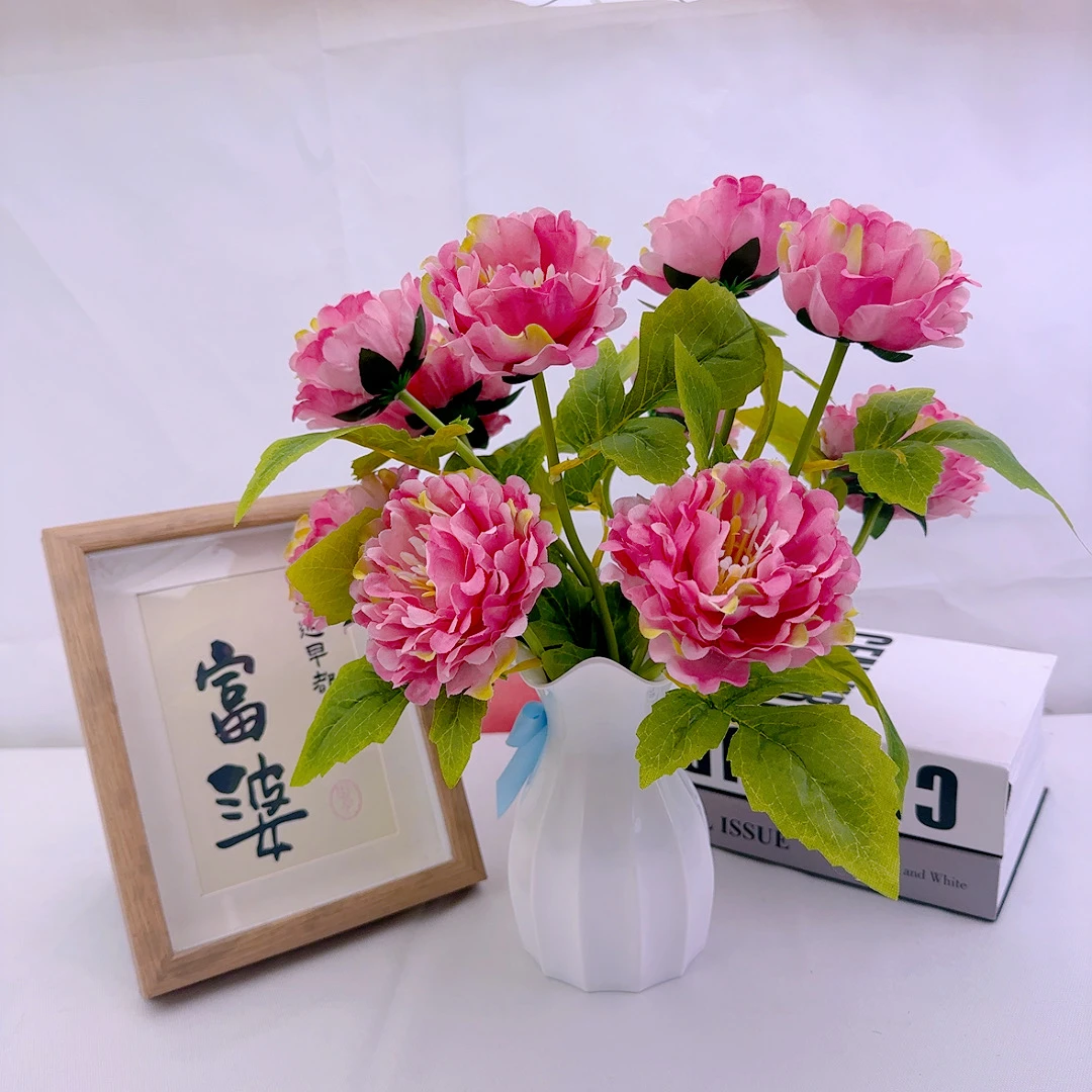 10朵仿真玲珑牡丹DIY仿真材料包