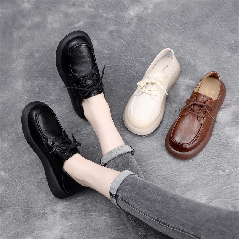 小皮鞋女2025年春季新款时尚休闲乐福鞋两穿软底舒适百搭单鞋平底