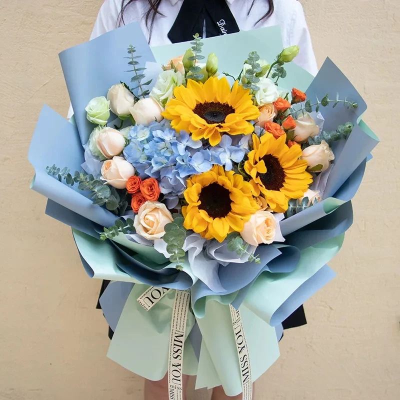 玫瑰向日葵鲜花束全国同城配送上门济南青岛合肥芜湖南京苏州无锡