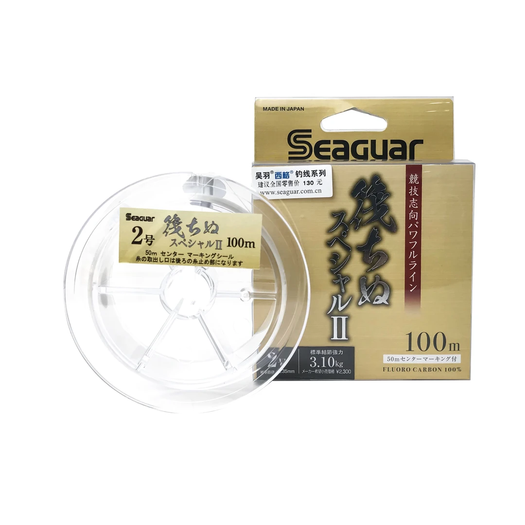 西格seaguar筏钓线子线黑鲷氟碳素鱼线路亚前导线100米