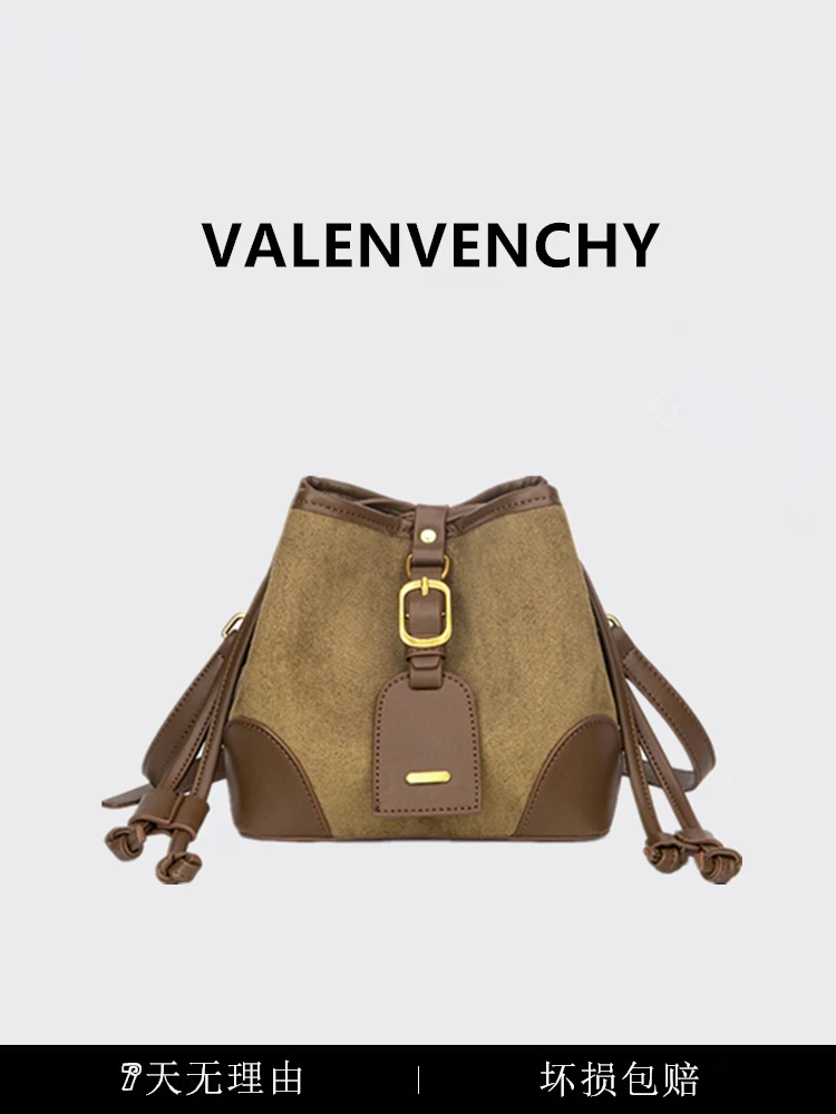 VALENVENCHY/华伦曼祺 时尚百搭复古潮流单肩包轻奢水桶斜挎包1-