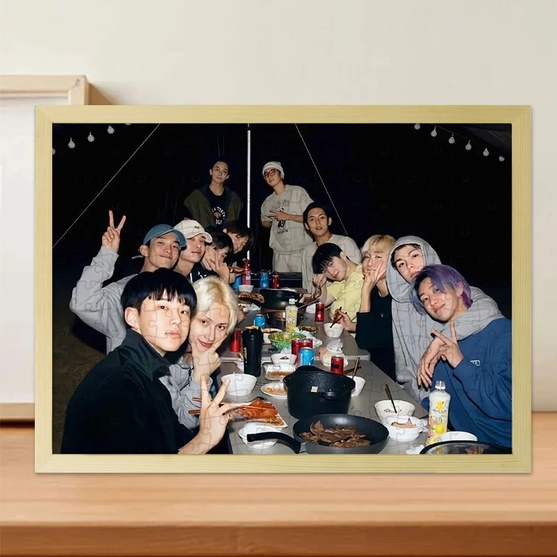 seventeen拼图木质 男团高颜值周边创意礼物粉丝应援趣味解压拼图