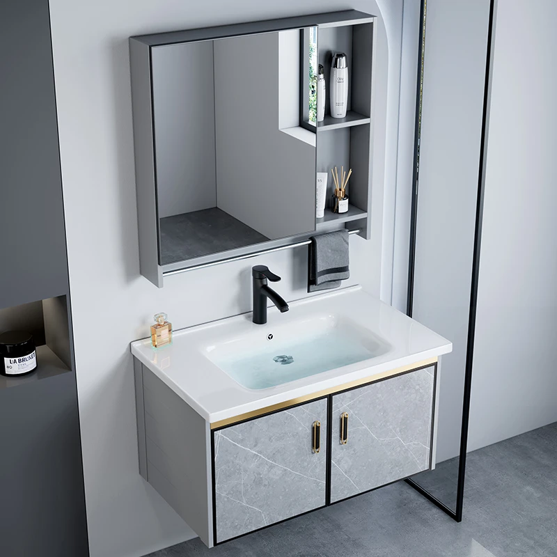 简约现代耐用洗脸盆柜组合洗手盆卫生间陶瓷一体洗手洗漱台浴室柜