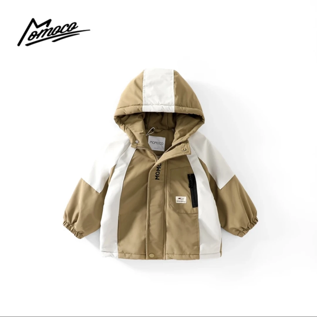 MOMOCO男童冬季拼色潮流棉服外套75430101006