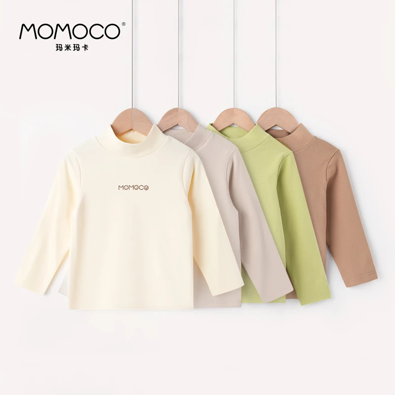 MOMOCO冬季男童时尚休闲加厚字母打底衫秋冬76830239200.1.2.3