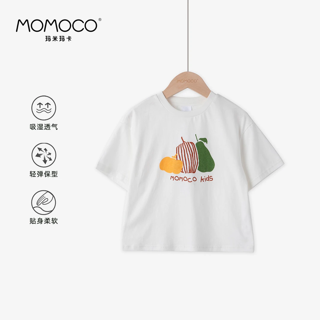 MOMOCO男童夏季时尚潮流蔬菜印花T恤75280235014