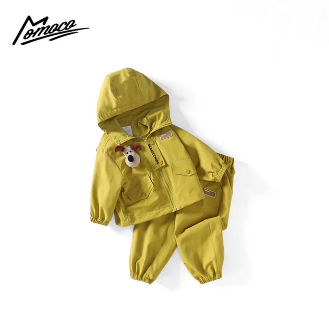 MOMOCO秋季儿童可爱狗狗风衣套装男童女童运动两件套75330578010