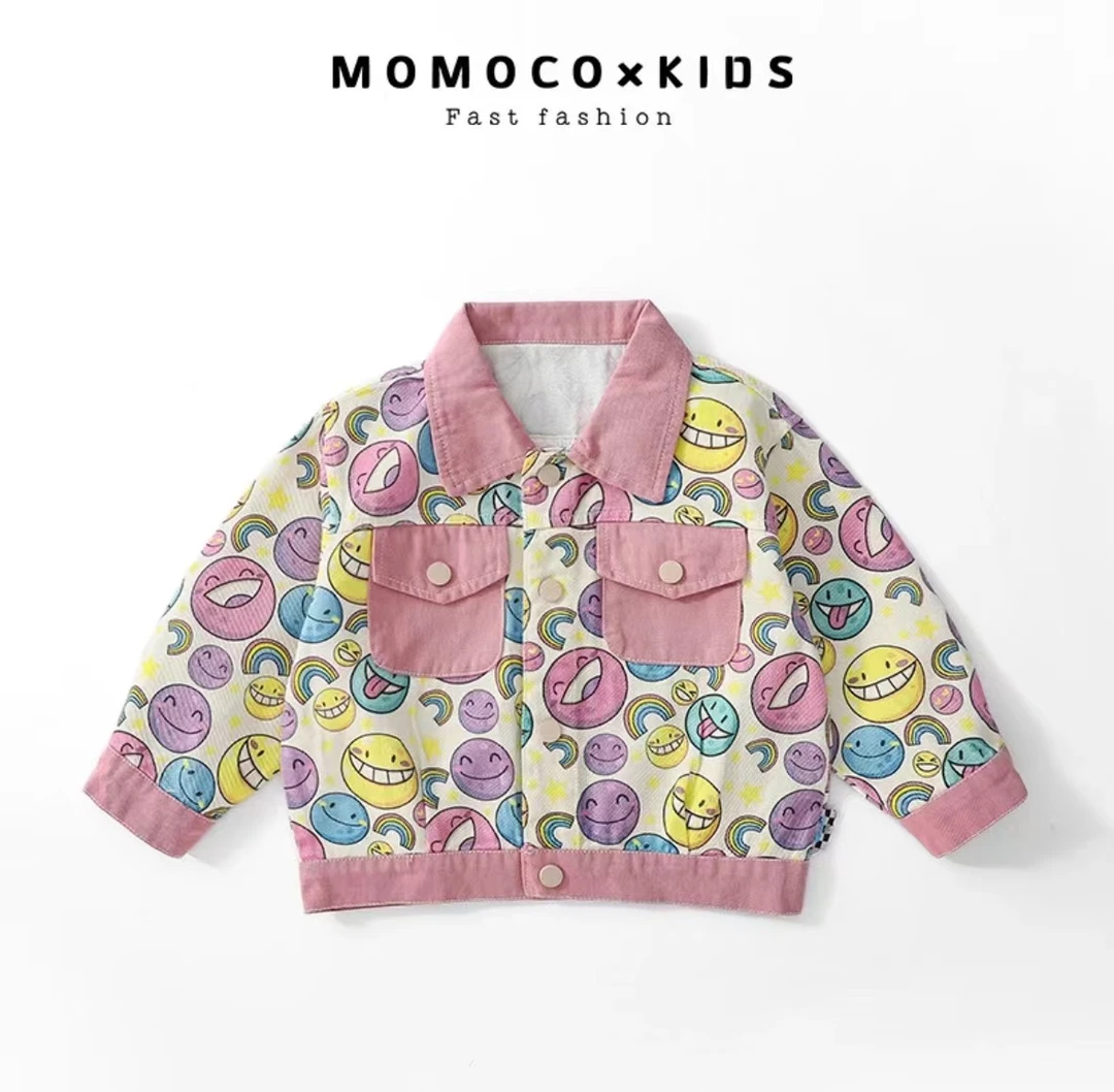 MOMOCO春秋新款男童洋气时髦外套休闲衬衫长袖75230107001