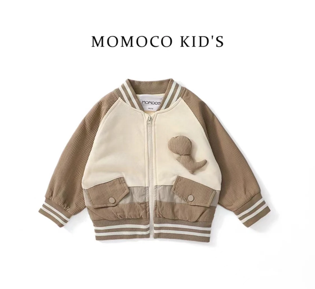 MOMOCO春秋新款儿童棒球服男童时尚休闲恐龙外套75130107003
